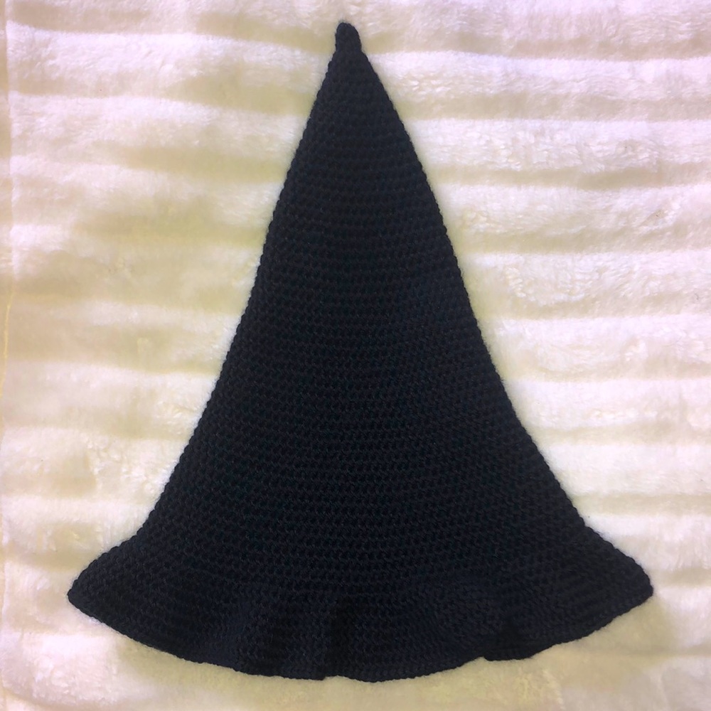 Handmade crochet slouchy witch hat